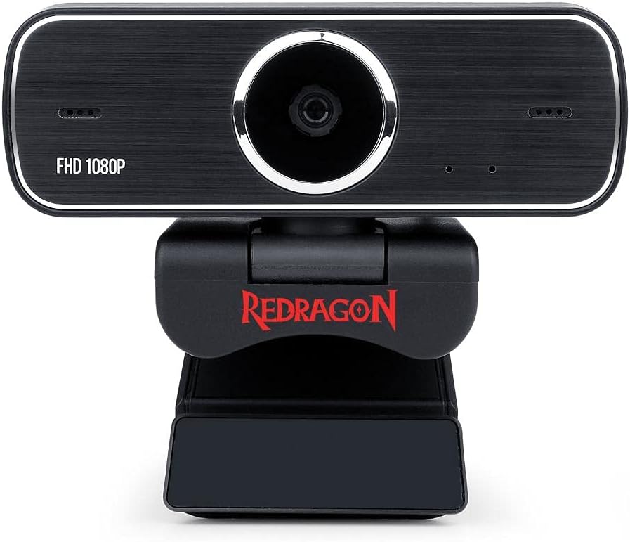 Redragon GW800 Hitman 1080P Webcam with Built-in Dual Microphone 360-Degree Rotation - 2.0 USB Skype Computer Web Camera Redragon GW800 Hitman 1080P Webcam with Built-in Dual Microphone 360-Degree Rotation - 2.0 USB Skype Computer Web Camera